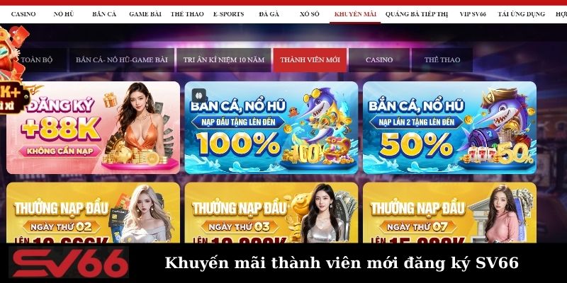 Khuyến Mãi Dành Cho Thành Viên Mới